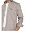 REISS Pricey Overshirt Herren, Grau