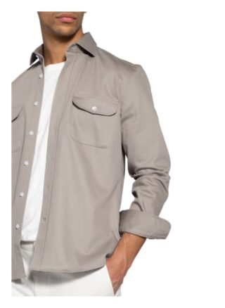 REISS Pricey Overshirt Herren, Grau