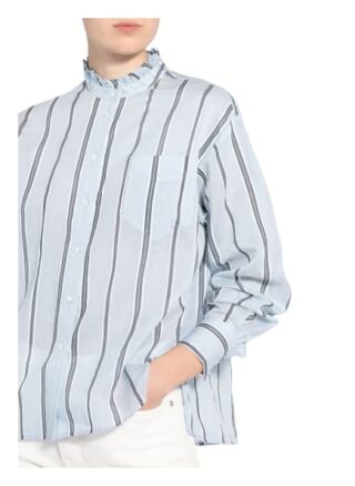 Reiss Oversized-Bluse Avera Mit Rüschenbesatz blau