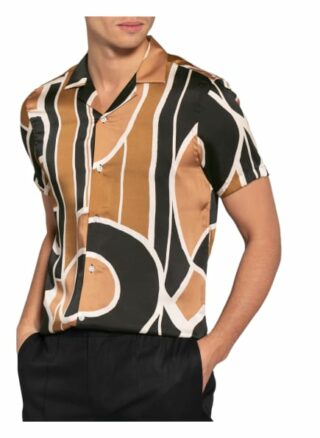 Reiss Resorthemd Deco Regular Fit braun
