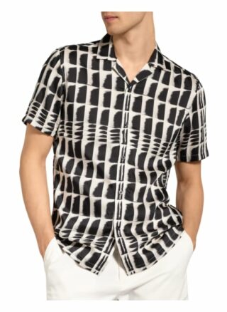 REISS Dennis Casual-Hemd Herren, Schwarz