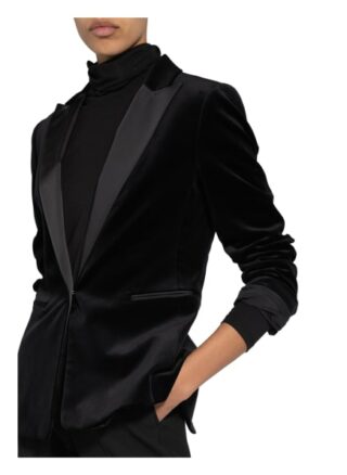 Reiss Samtblazer Opal schwarz