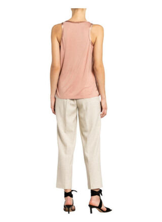 Reiss Seidentop Remey Im Materialmix braun
