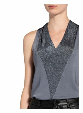 Reiss Stricktop Verity Mit Glitzergarn blau