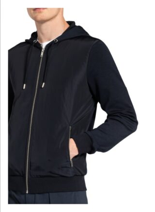 Reiss Sweatjacke Claude Im Materialmix blau