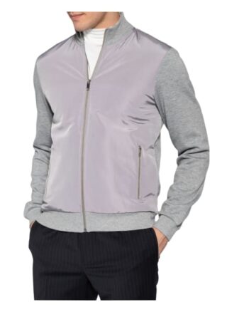 Reiss Sweatjacke Steven Im Materialmix grau