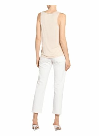 Reiss Top Riley Im Materialmix beige