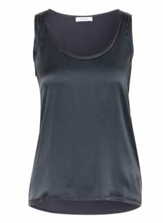 Reiss Top Riley Im Materialmix blau