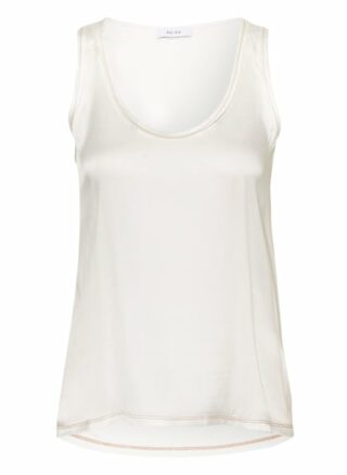 Reiss Top Riley Im Materialmix weiss