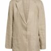 Remain Birger Christensen Longblazer Helen Aus Leinen beige