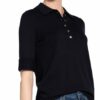 Repeat Strick-Poloshirt blau