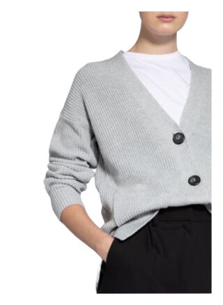 Repeat Strickjacke Mit Paillettenbesatz grau