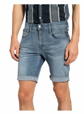 Replay Jeans-Shorts Anbass Hyperflex Bio Slim Fit blau
