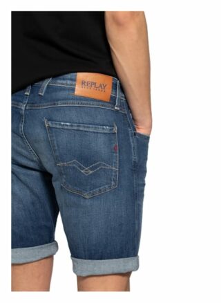Replay Jeans-Shorts Anbass Slim Fit blau
