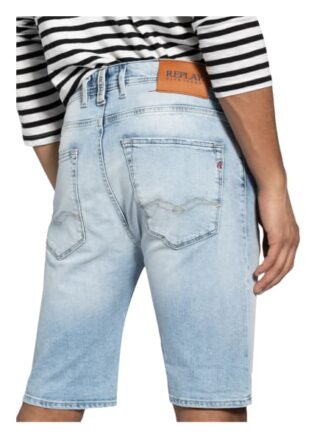 Replay Jeans-Shorts Regular Fit blau