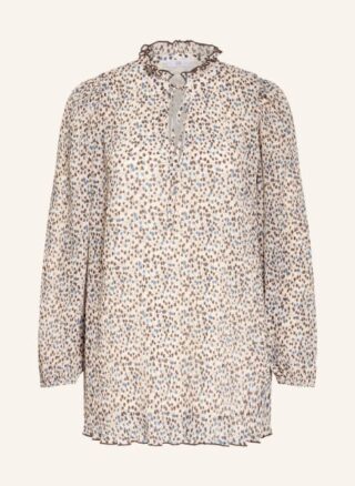 Riani Plissee-Blusenshirt beige