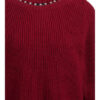 Riani Pullover Mit 3/4-Arm Und Perlenbesatz rot