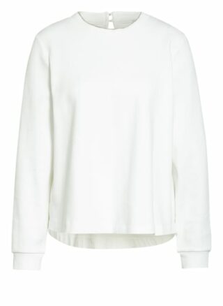 Riani Sweatshirt Im Materialmix Mit Schmucksteinbesatz weiss