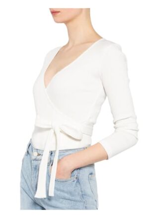 Rich&Royal Longsleeve In Wickeloptik weiss
