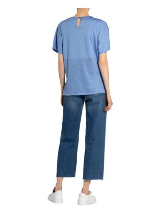 Rich&Royal T-Shirt Aus Leinen blau