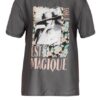 Rich&Royal T-Shirt Im Materialmix Mit Schmucksteinbesatz grau