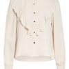Rinascimento Bluse Mit Rüschenbesatz beige