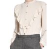 Rinascimento Bluse Mit Rüschenbesatz beige