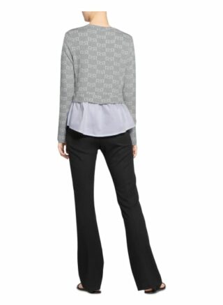 Rinascimento Blusenshirt Im Materialmix grau