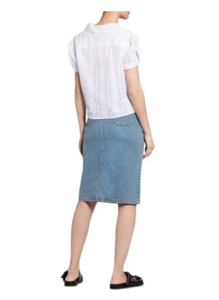 Rinascimento Hemdbluse Aus Lochspitze weiss