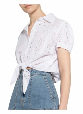 Rinascimento Hemdbluse Aus Lochspitze weiss