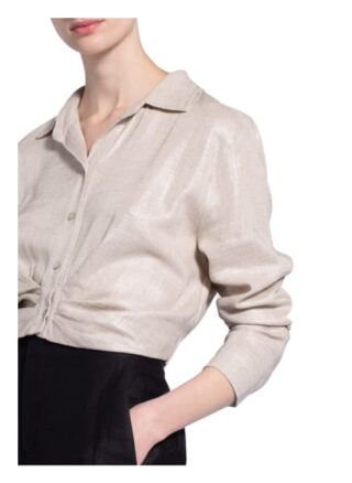 Rinascimento Hemdbluse Mit Leinen weiss