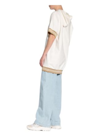 Rinascimento Oversized-Hoodie Mit Nietenbesatz weiss