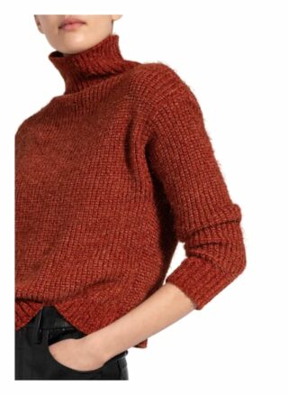 Rinascimento Rollkragenpullover Mit Glitzergarn braun