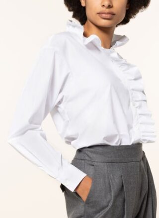 Robert Friedman Bluse Mit Volantbesatz weiss