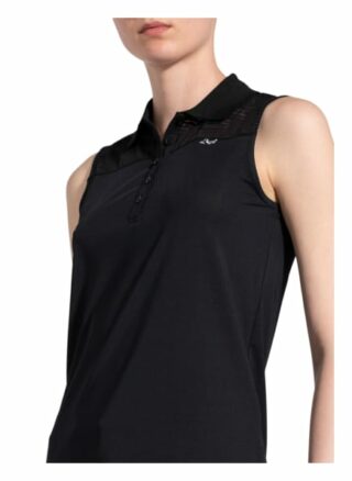 Röhnisch Funktions-Poloshirt Miko Mit Mesh-Einsatz schwarz