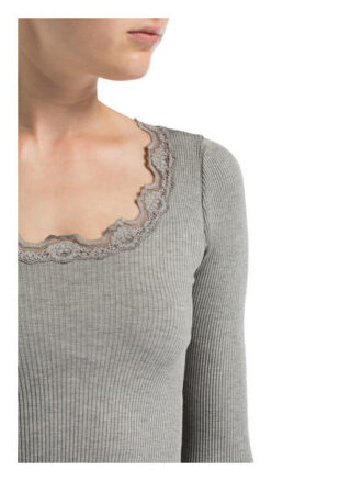Rosemunde Longsleeve Mit Seidenanteil grau