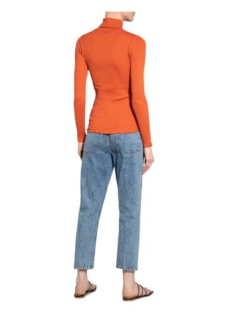 Rosemunde Rollkragenshirt Babette Aus Seide orange