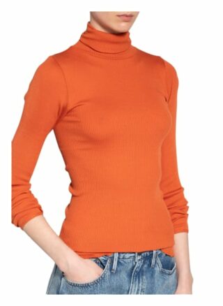 Rosemunde Rollkragenshirt Babette Aus Seide orange
