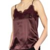 Rosemunde Seidentop Jade Mit Spitze rot