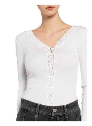 Rosemunde Strickshirt Babette Aus Seide weiss