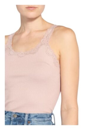 Rosemunde Top Babette Mit Spitzenbesatz rosa