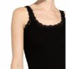 Rosemunde Top Babette Mit Spitzenbesatz schwarz