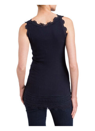Rosemunde Top Mit Seide blau