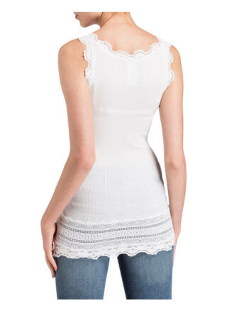Rosemunde Top Mit Seide weiss