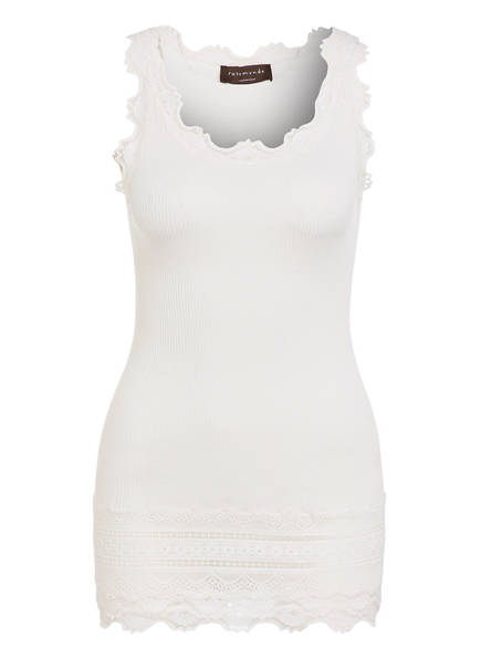 Rosemunde Top Mit Seide weiss Rosemunde Top Mit Seide weiss