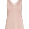 Rosemunde Top Mit Spitzenbesatz rosa