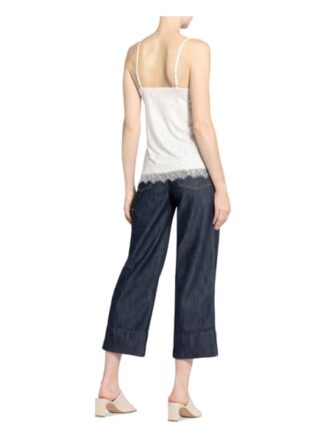 Rosemunde Top Mit Spitzenbesatz weiss