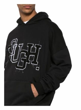 Rough. Hoodie schwarz