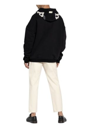 rough. Hoodie Herren, Schwarz