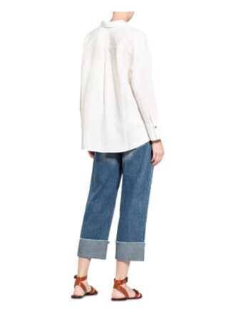S.Oliver Black Label Oversized-Blusenshirt weiss